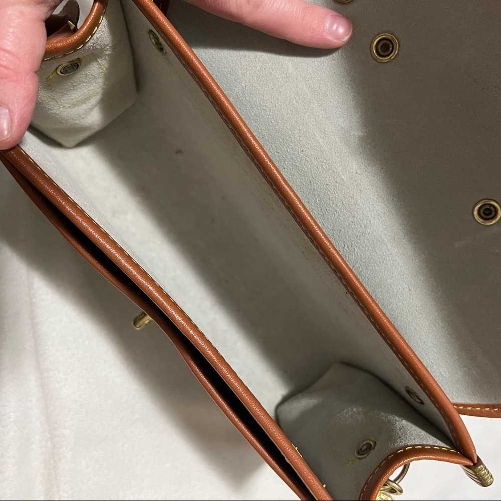 Dooney & Bourke vintage crossbody purse ivy green leather clutch - Picture 4 of 9